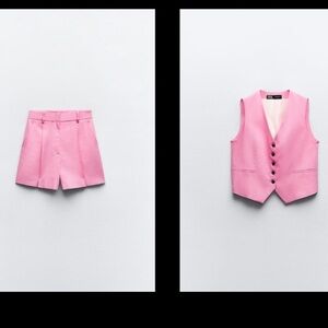 Zara Pink shorts and vest